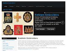 Tablet Screenshot of emblemembroiders.com